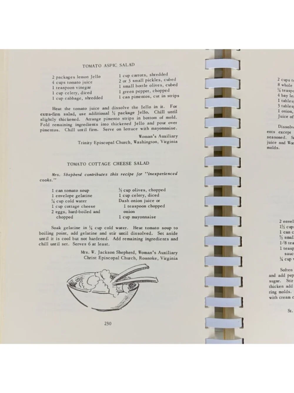 Virginia Cookery Past and Present Vintage Cookbook Olivet Episcopal Church 1982